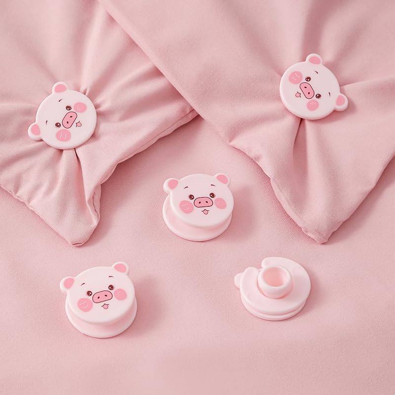 144 Pieces Quilt Fixing Clips (Set of 6 – Soft Round Design – Pink)