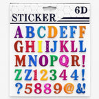 144 Pieces English Alphabet & Number Stickers (1-9 with Arithmetic Symbols for Kids – Classroom – Crafts – Scrapbooking – Homeschool)