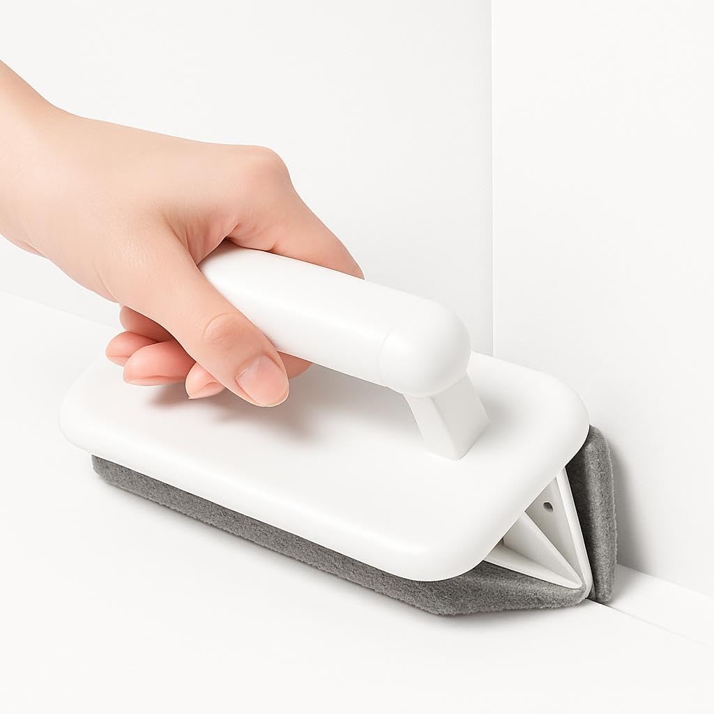120 Pieces Handheld Crevice Cleaners (Scrubber for Laundry – Floor – Home. Foldable Crack Cleaning Brush – White)