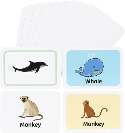 36 Sheets Animals Series Flash Cards 12x7.7cm for Kids Learning and Play