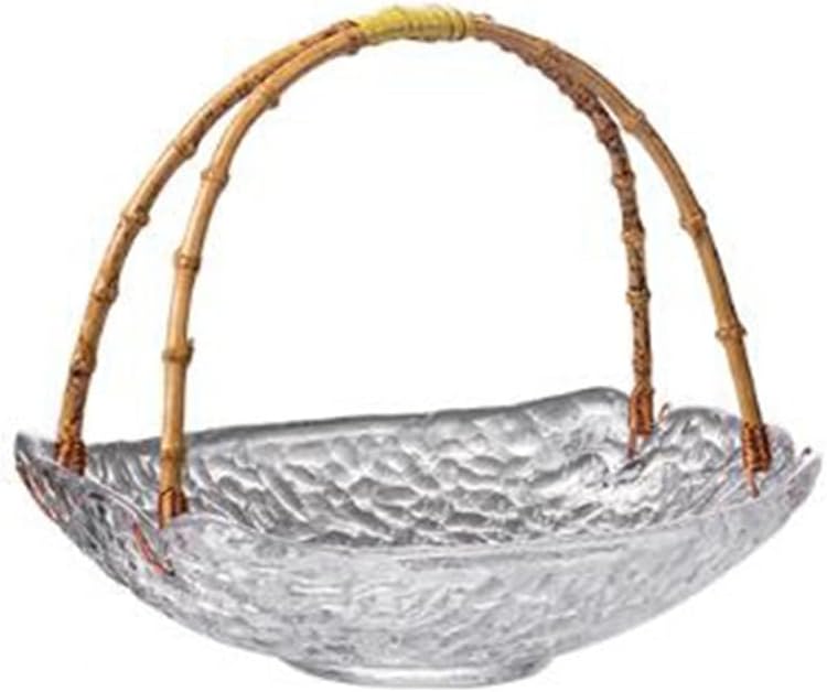 Fitto Glass Fruit Basket Snack Dish for Living Room - Elegant Decorative Bowl, Modern Centerpiece, Multi-Purpose Storage for Fruits, Snacks, and Home Décor - Perfect for Dining & Coffee Tables