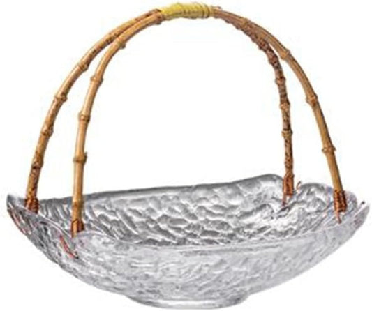 Fitto Glass Fruit Basket Snack Dish for Living Room - Elegant Decorative Bowl, Modern Centerpiece, Multi-Purpose Storage for Fruits, Snacks, and Home Décor - Perfect for Dining & Coffee Tables