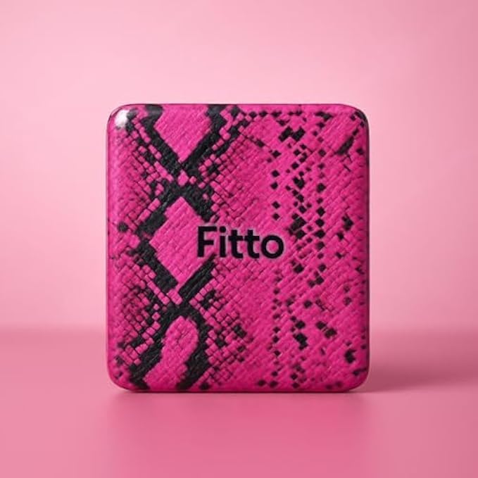 Square Pink Printed Wall Mirror - Decorative Square Vanity Mirror for Bathroom, Bedroom, Makeup, Hanging or Tabletop