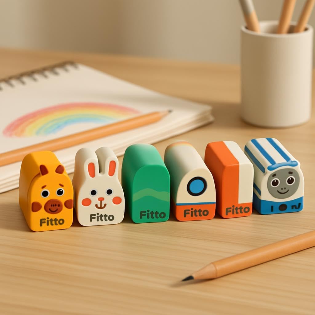 96 Pieces 6 Pieces Aerospace Erasers Assorted Colors
