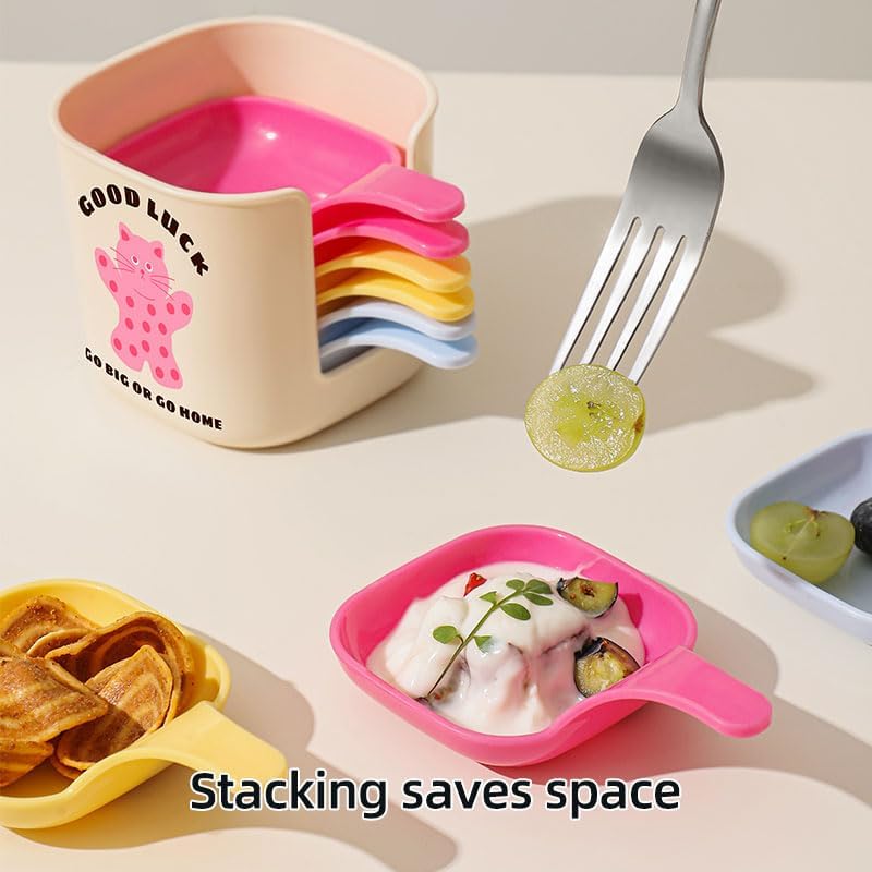 144 Pieces Multi-Color Sauce Serving Bowls (Seasoning Dish Set – Cream – Red – Yellow – Blue – 5 Pack)