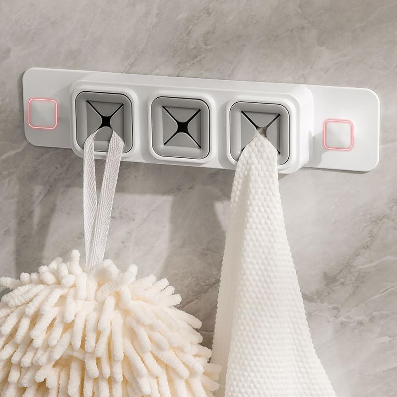 Washcloth Storage Plug – Adhesive Design, Pack of 3 – White