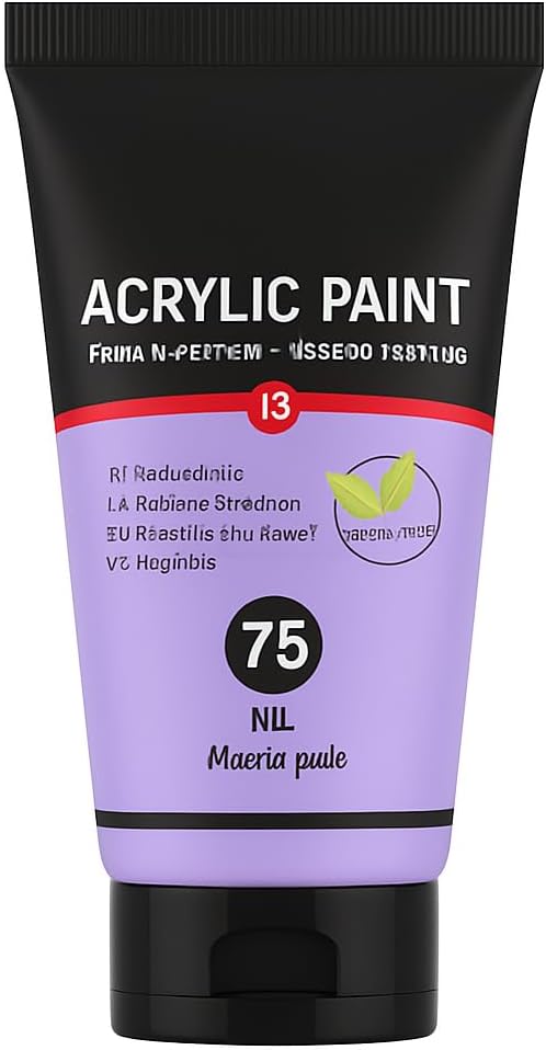 Acrylic Paint 75ml Mouve Pale for Artists, Canvas, Crafts, and DIY Projects