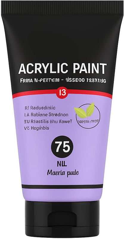 Acrylic Paint 75ml Mouve Pale for Artists, Canvas, Crafts, and DIY Projects