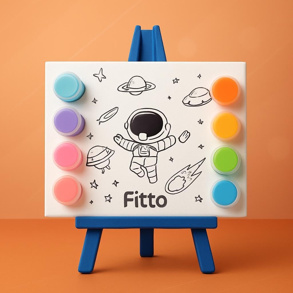 96 Pieces Aerospace Picture Frame Sets with Two 6x4 Canvas Boards (Easel – 6 Color Paints & Brush)