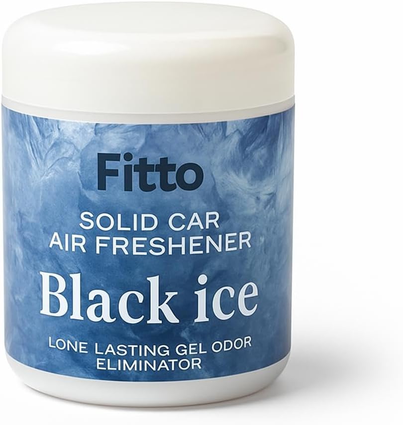 120 Pieces Solid Car Air Freshener Black ice Scents (Long Lasting Gel Odor Eliminator for Car Interior and Dashboard – 200gms)