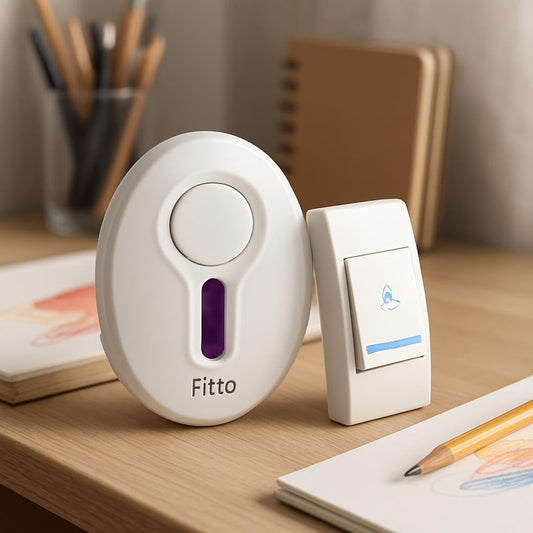 Wireless Remote Control Door Bell - Dustproof, Waterproof, & Portable White Cordless Calling Bell for Home, Shop & Office, with Multiple Alert Options