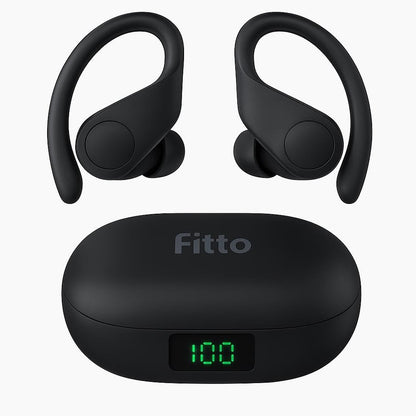 Ear Clip Bluetooth Earbuds - Wireless Black Earphones for Sports and Daily Use