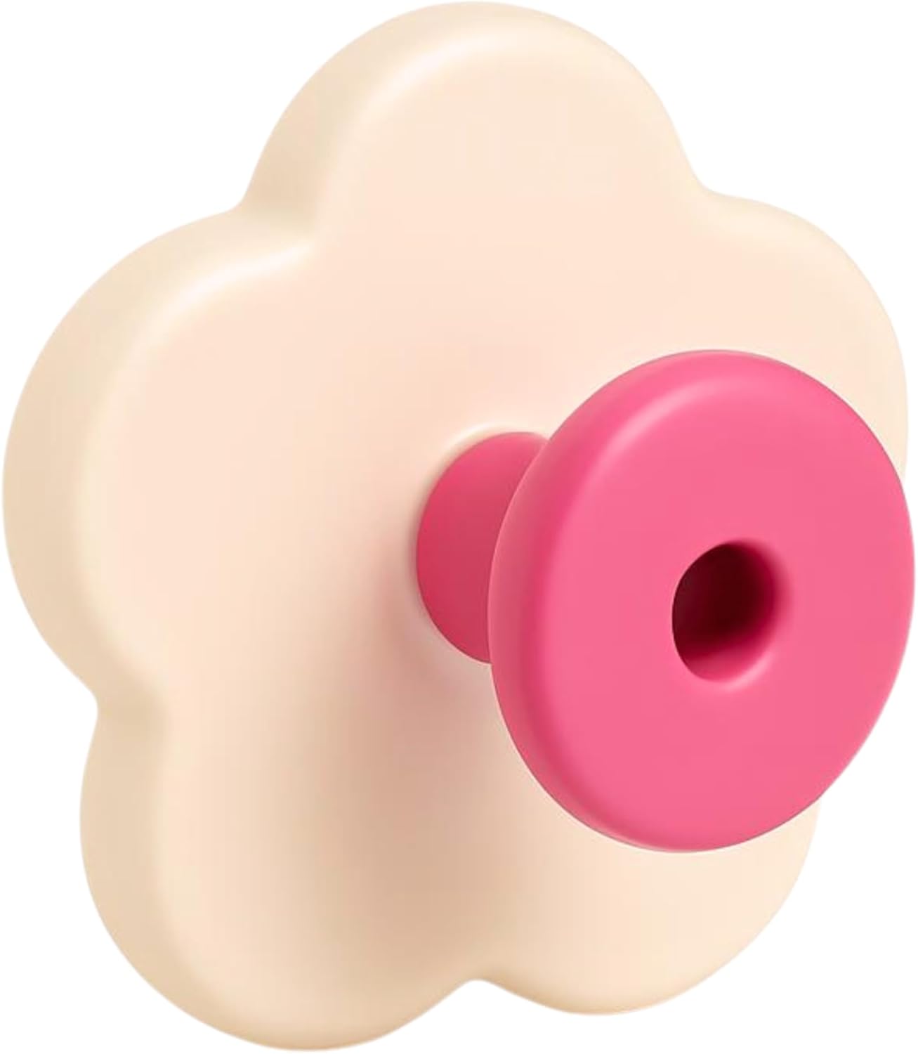 Flower Suction Cup Hook – Cream Color Decorative Design