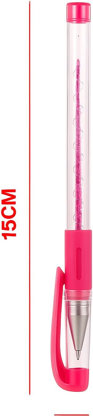 10 Pieces 0.7mm Metallic Ball Point Pens 15cm Assorted Colors