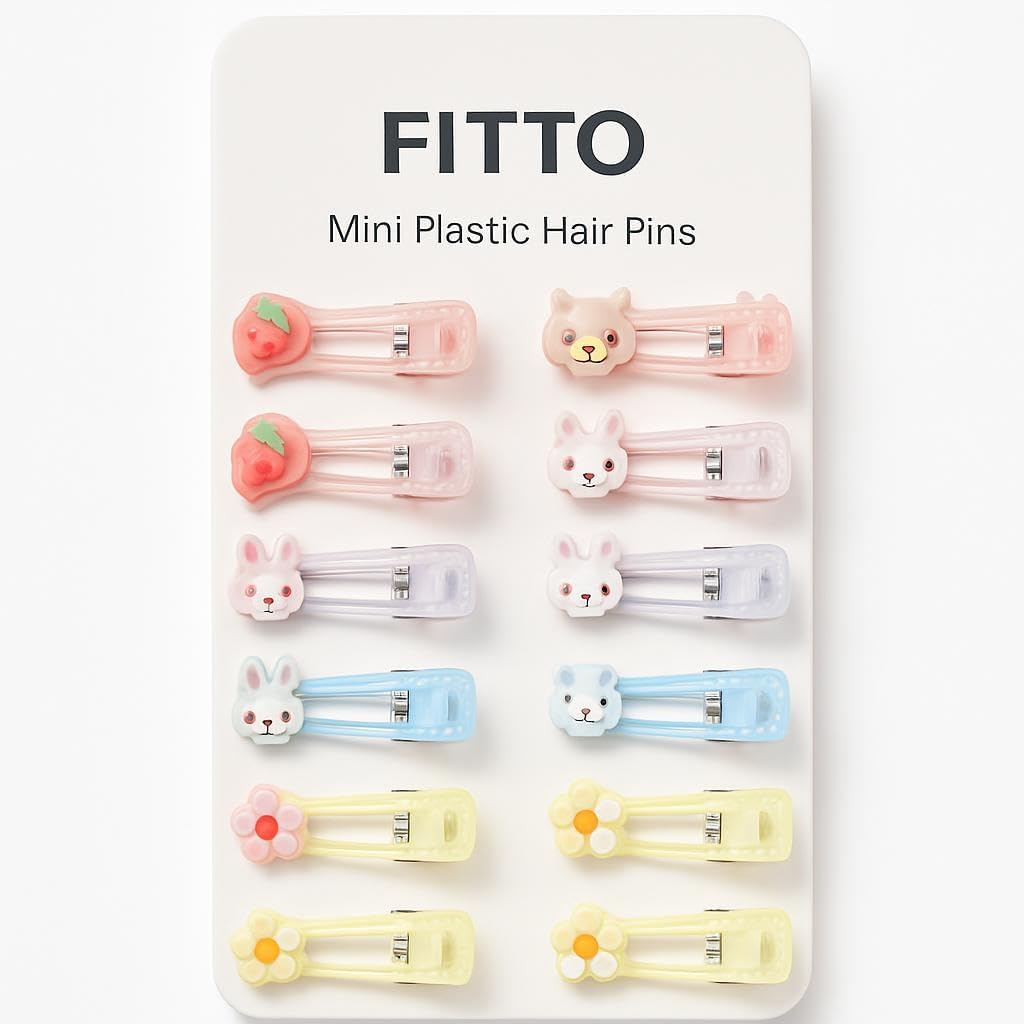 120 Pieces Mini Plastic Hair Pins (Pack of 20 – Assorted Colors for Everyday Use)