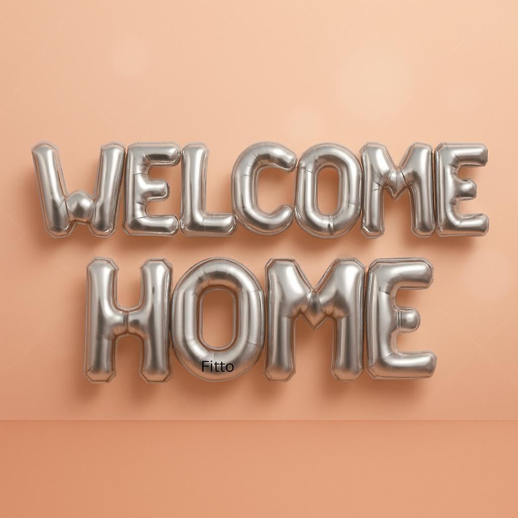 144 Pieces 40cm Welcome Home Letter Balloons (Silver Alphabet Foil Mylar for Welcome Party – Home & Event Decoration – UAE)