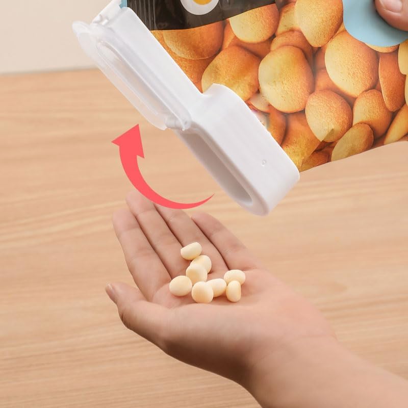 240 Pieces Large Size Sealing Clips with Cover (Double Groove Design – White)