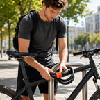 96 Pieces 4-Digit Combination Cable Locks (Resettable Flexible Anti-Theft Lock for Bicycles – Scooters and Everyday Gear – Black and Orange)