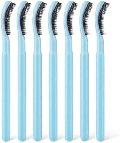 Eyelash Comb 6-Pack Blue - Mascara Comb for Clump Removal & Lash Separation, Reusable Lash Comb for False and Natural Lashes