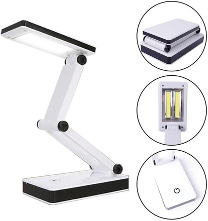 Rechargeable LED Table Lamp with 2 Adjustable Brightness Levels, USB-Powered, Portable Reading Light and Emergency Lamp