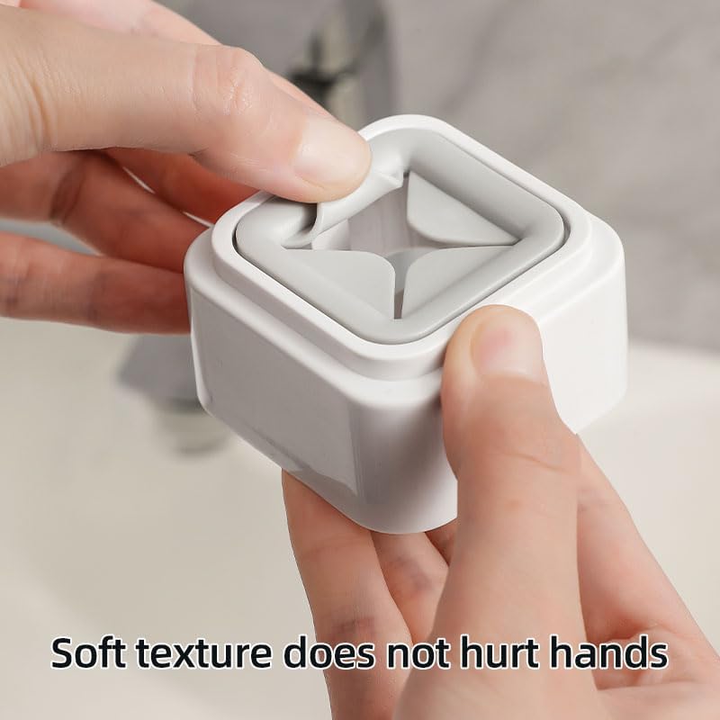 Washcloth Storage Plug – Adhesive Design, Pack of 3 – White