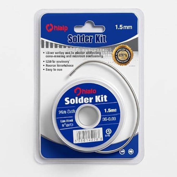 120 Pieces 1.5mm Solder Wire Kit - Rosin Core Lead-Free Solder Wires for Electronics Repair (Flux Paste & Desoldering Braid – Soldering Accessories)