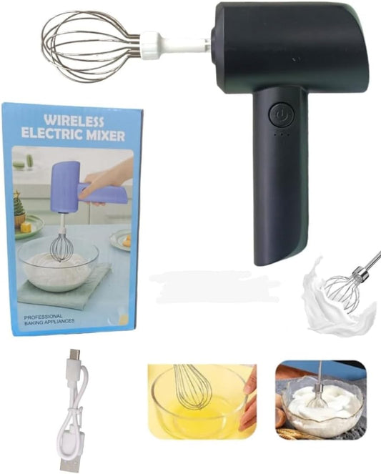 Fitto Handheld Electric Mixer – Powerful 5-Speed Mixer with 2 Stainless Steel Beaters, Dough Hooks, and Ergonomic Handle for Baking, Whisking, Beating, and Mixing – Easy to Use, Compact & Durable