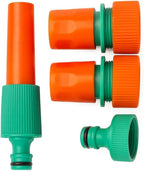 96 Pieces 3/4 Hose Nozzle Sets with 3 Interchangeable Connectors - Orange & Green