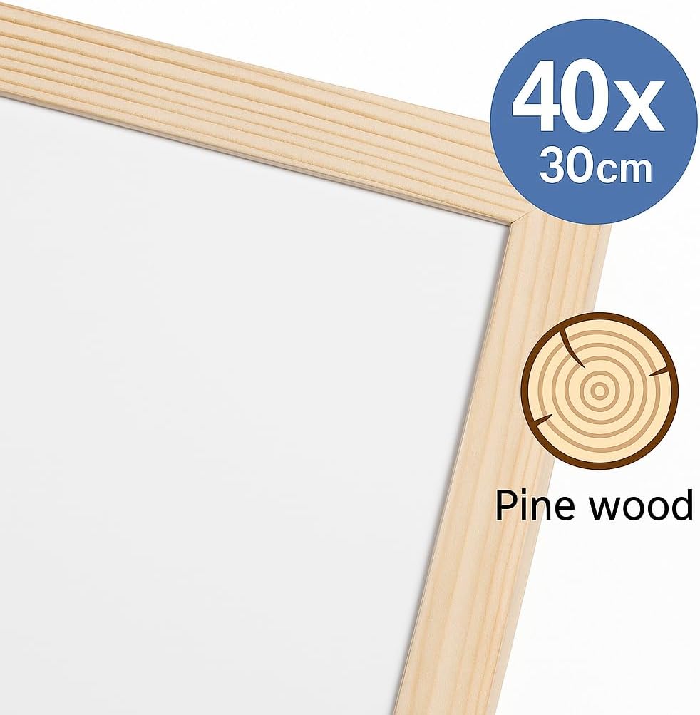 96 Pieces Whiteboards (30cm x 40cm with Wooden Frame for Home – Office – School – Dry Erase Board)