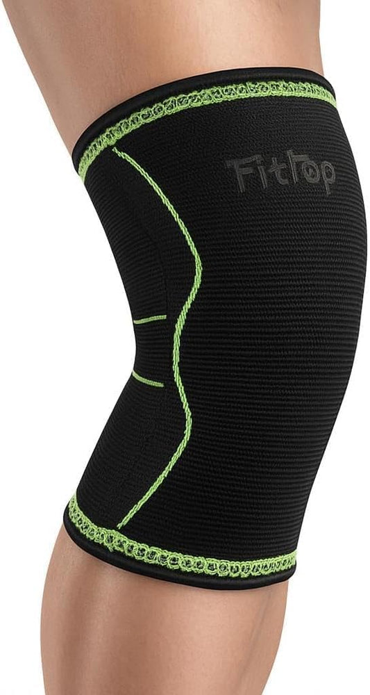 Knee Support Brace for Pain Relief - Adjustable Compression Sleeve for Stability and Comfort - Black