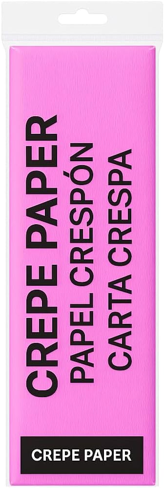 Crepe Paper Roll 200cm x 50cm Light Pink for Crafts, Decorations, and DIY Projects