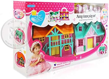 96 Pieces Doll Small House Miniature Furniture Toys for Girls with Light - Interactive Toy Playset with Detailed Furniture (LED Lights – and Fun Accessories - Perfect Gift for Kids Ages 3+)