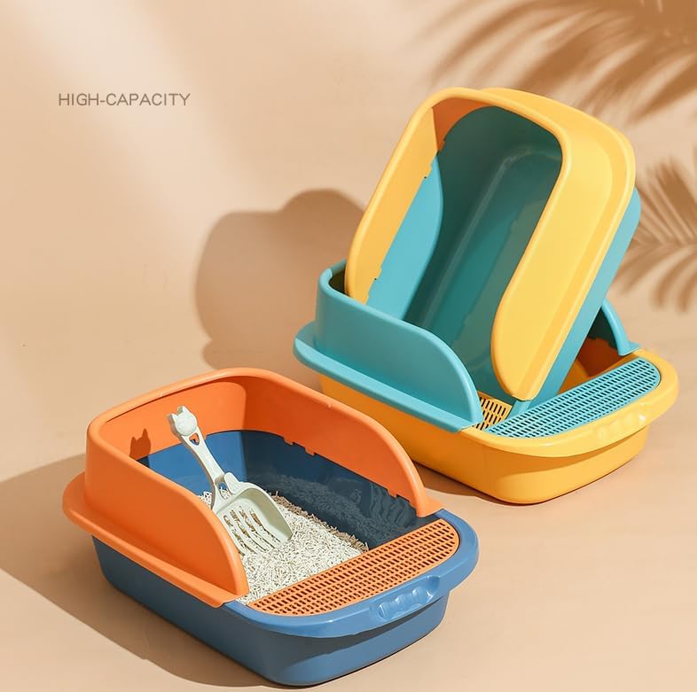 96 Pieces Easy Clean Blue Pet Litter Boxes