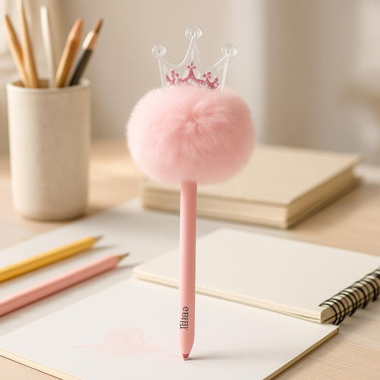 1.0mm Fantacy Crown Ball Pen 22.5cm Assorted Colors, Pack of 4
