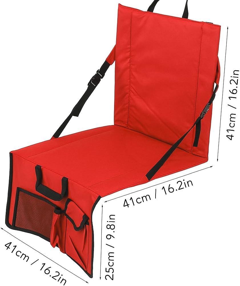72 Pieces Stadium Cushions (600D Oxford Cloth – Wide Applicability – For Picnic Sandbeach – Red)