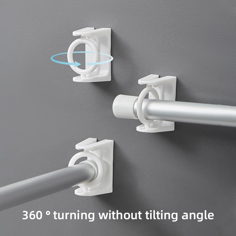 96 Pieces Wall-Mounted Curtain Rod Brackets (White – ABS Material – Pack of 26)
