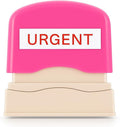 96 Pieces Urgent Stamps (6.5cm Pink Cover for Quick Office & Mail Use)