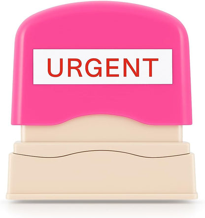 Urgent Stamp 6.5cm Pink Cover for Quick Office & Mail Use