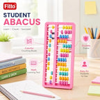 120 Pieces Student Abacus with Multicolor Counting Beads (Pink Frame Math Learning Tool for Counting and Basic Arithmetic)