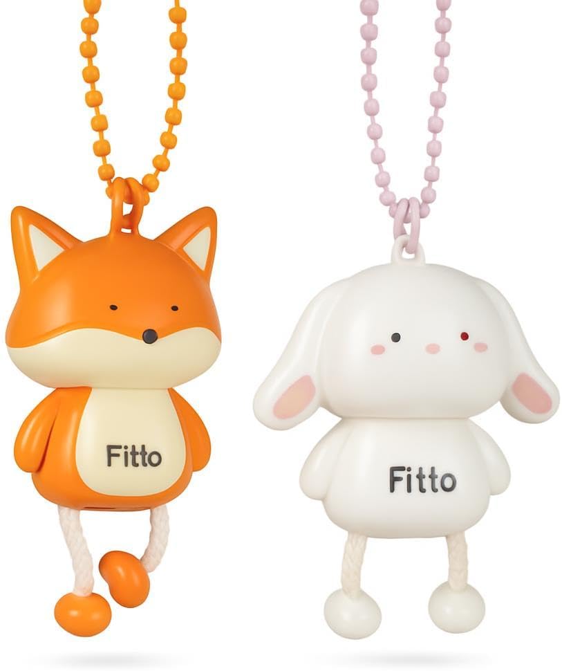 96 Pieces Plastic Key Chain Animal Series - Fox and Rabbits (Pack of 2)
