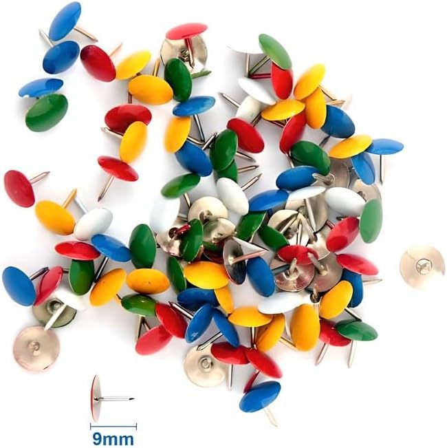 144 Pieces 100 Pieces Steel Thumb Pins Assorted Colors for DIY Crafts & Projects
