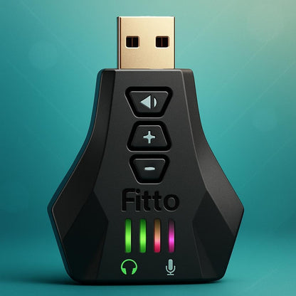 USB 2.0 Sound Card 3D Audio Adapter 3.5mm for PC and Laptop