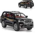 72 Pieces 1:32 Scale Mitsubishi Pajero SUV Metal Car Toys with Sound & Light for Children (Black – Die-cast Toy Car – Realistic Features – Durable – Perfect for Kids – Gift for Boys and Girls)