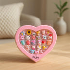120 Pieces Multi-Color Heart-Shaped Plastic Finger Rings in Beautiful Packings