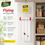 96 Pieces Hanging Flying Insect Glue Trap Rolls (Indoor Adhesive Fly Catcher with String for Home – Kitchen and Office – White and Red)