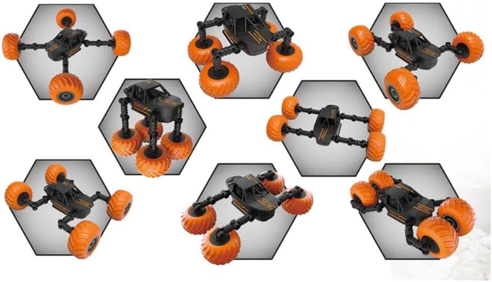 48 Pieces Transformable Drifting Stunt RC Car Shark - Remote-Controlled Transformable Shark and Racing Cars with Drifting and Stunt Abilities