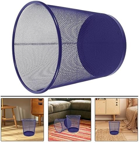 96 Pieces Round Paper Bins (23.5x19x26cm for Office & Home Waste Disposal – Purple)