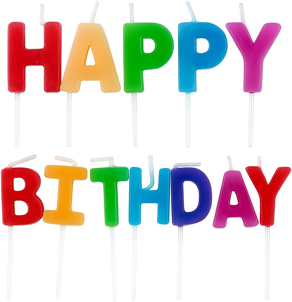 120 Pieces Happy Birthday Rainbow Candles for Cake Decoration (Party Supplies – Birthday Cake Picks)