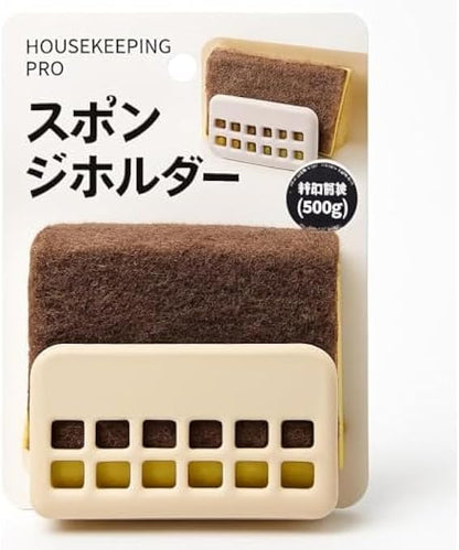 Draining Sponge Holder - Kitchen Sink Caddy with Removable Drip Tray, Soap & Brush Holder, Rust-Resistant Space-Saving Organizer