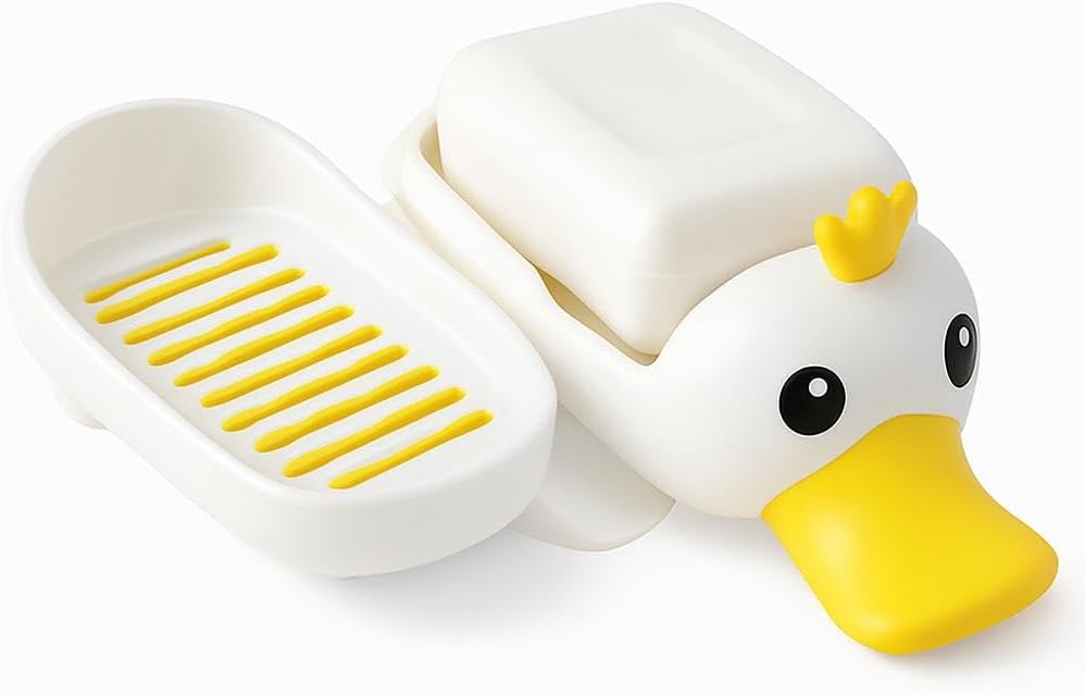 144 Pieces Lovely Duck Drain Soap Dishes (Cute Design – Pack of 1 – White)